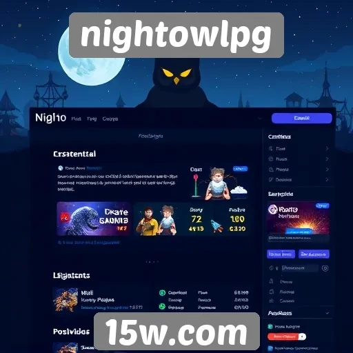 Análise da interface do site nightowlpg
